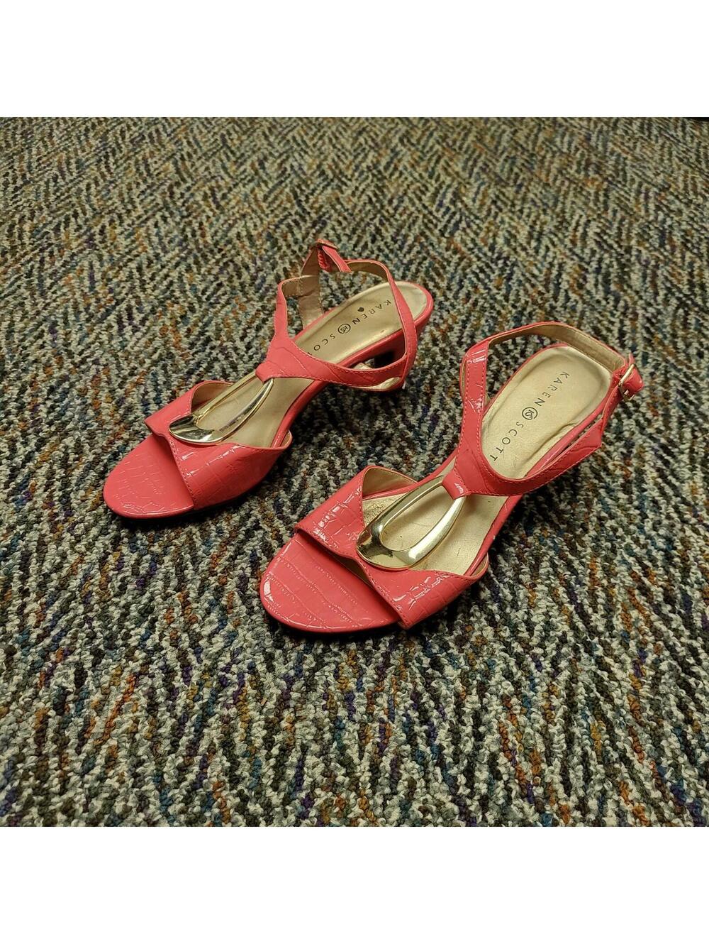Karen Scott Danee Open Toe Dressy Heels Size 9.5